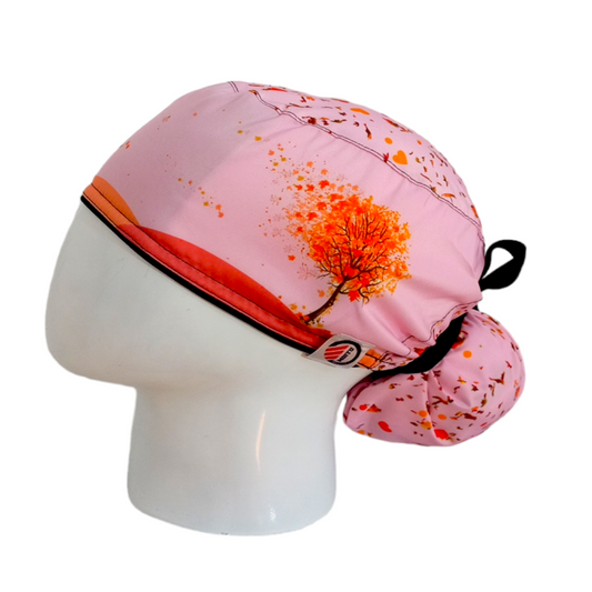 Gorro Quirúrgico Mujer y Portacarnet Árbol de Corazones - gorro antifluido para mujer Doctools - foto 1