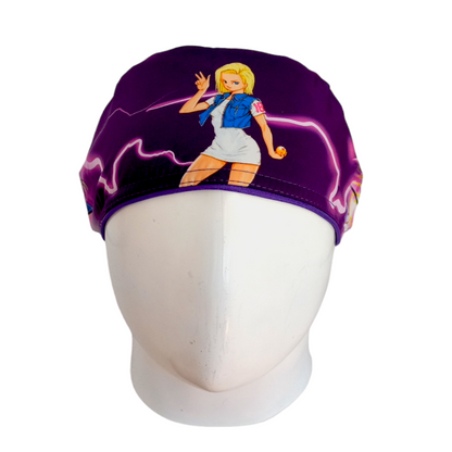 Gorro Quirúrgico Mujer y Portacarnet Androide 18 - gorro antifluido para mujer Doctools - foto 3