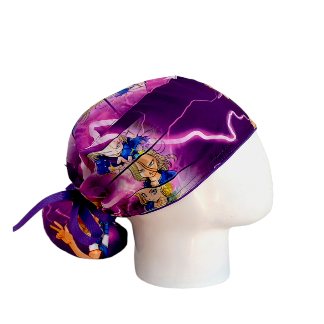 Gorro Quirúrgico Mujer y Portacarnet Androide 18 - gorro antifluido para mujer Doctools - foto 2