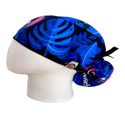 Gorro Quirúrgico Mujer y Portacarnet Stitch Azul Oscuro - gorro antifluido para mujer Doctools - foto 1