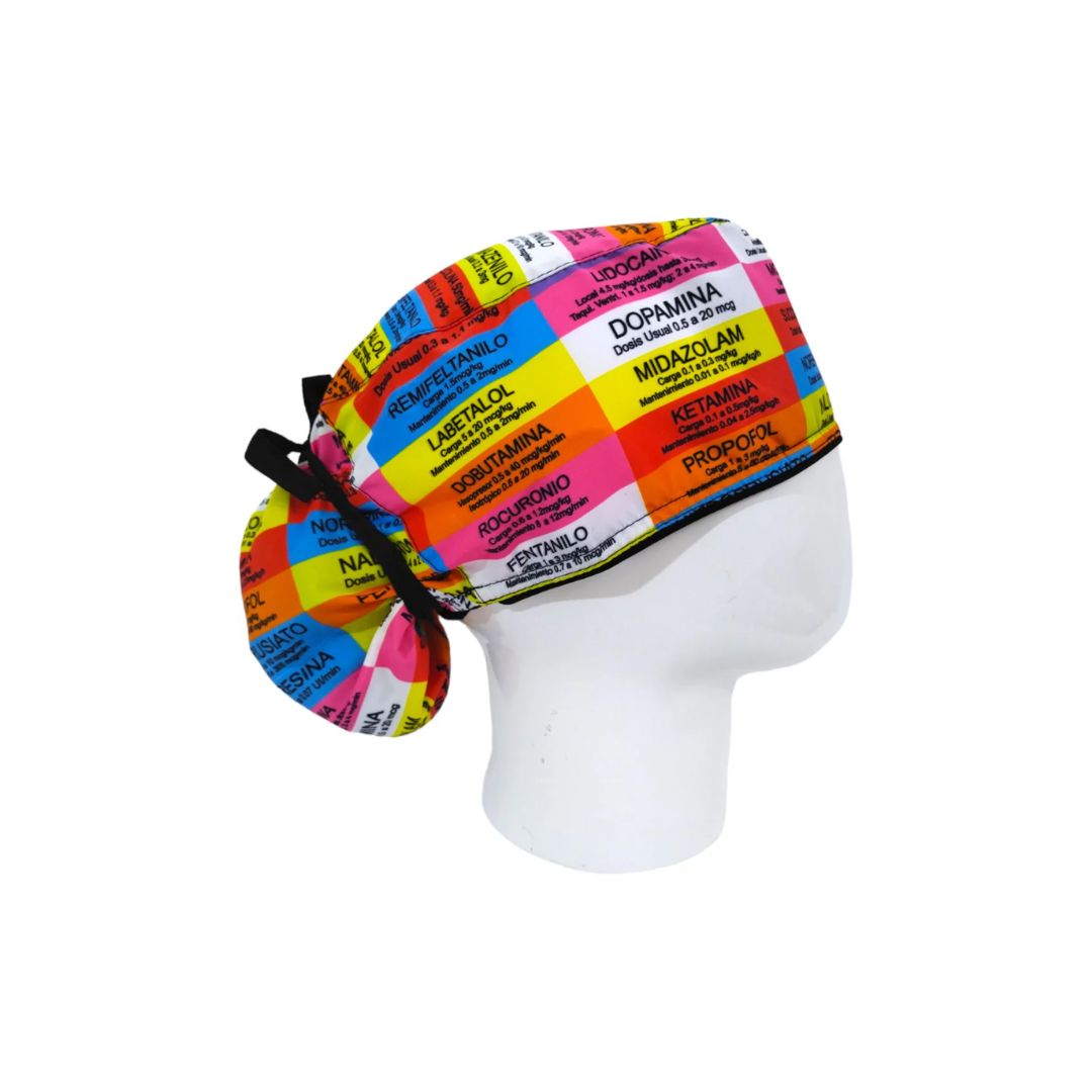Gorro Quirúrgico Mujer Farmacología Multicolor