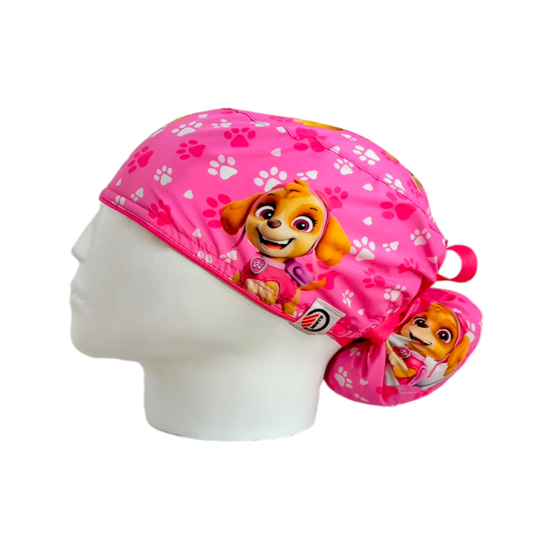 Gorro Quirúrgico Mujer y Portacarnet Sky Rosado Paw Patrol - gorro antifluido para mujer Doctools - foto 1