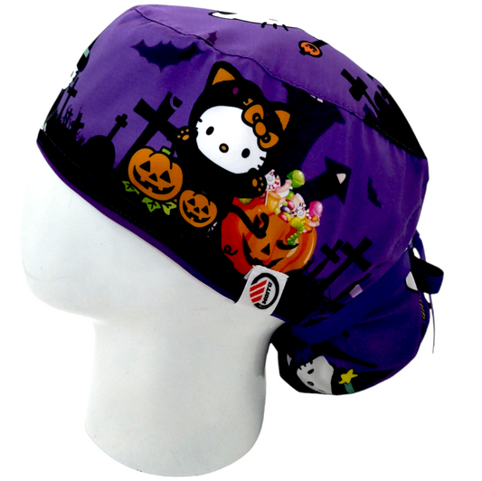 Gorro Quirúrgico Mujer y Portacarnet Hello Kitty Halloween - gorro antifluido para mujer Doctools - foto 1