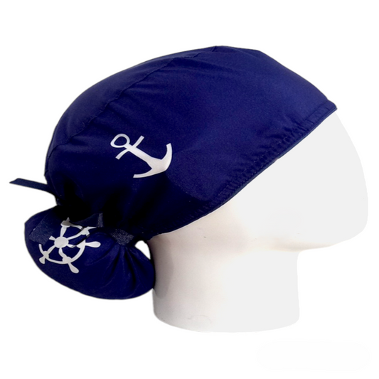 Gorro Quirúrgico Mujer y Portacarnet Anclas - gorro antifluido para mujer Doctools - foto 2