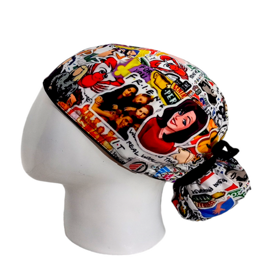 Gorro Quirúrgico Mujer y Portacarnet Friends - gorro antifluido para mujer Doctools - foto 1