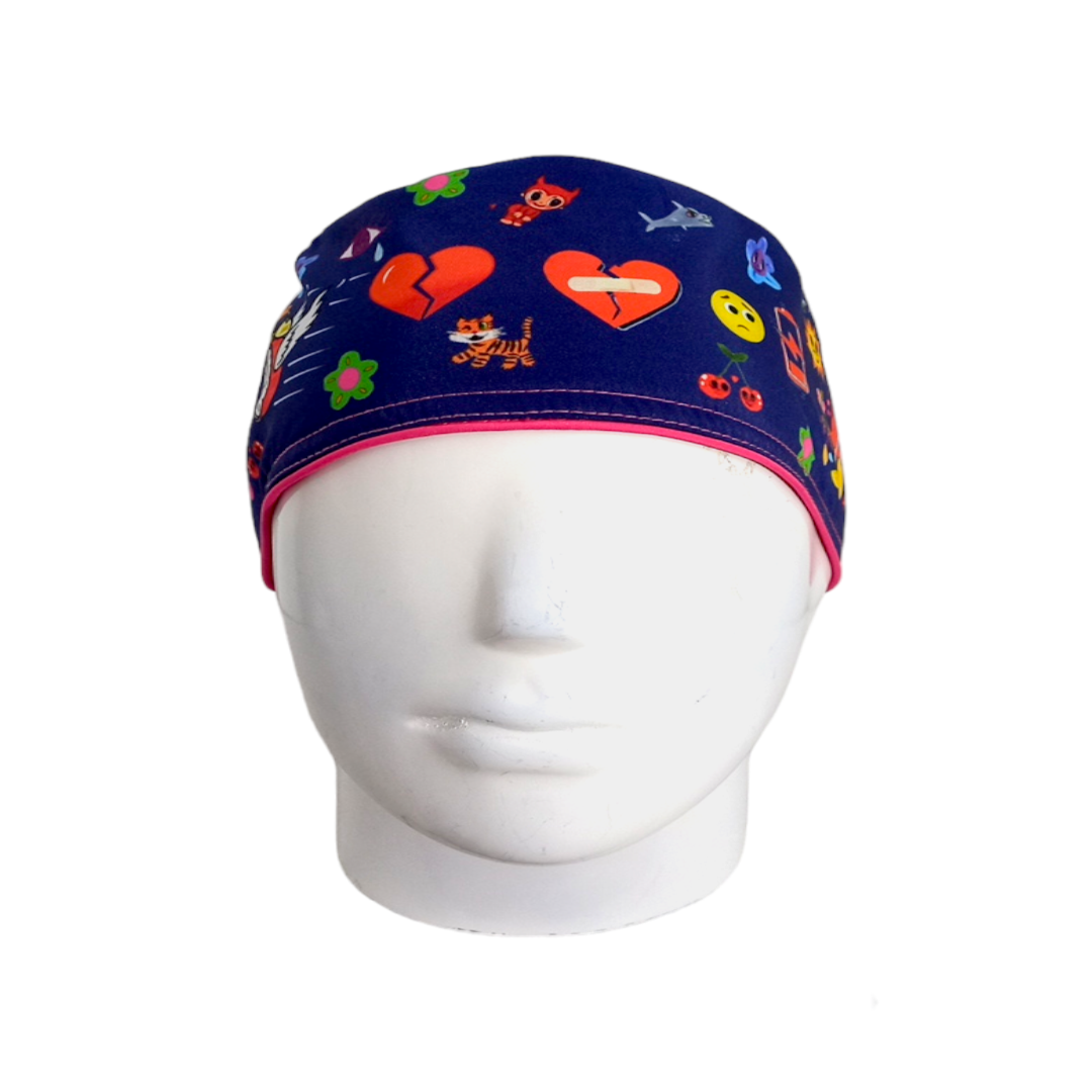 Gorro Quirúrgico Mujer y Portacarnet Karol G Azul - gorro antifluido para mujer Doctools - foto 3