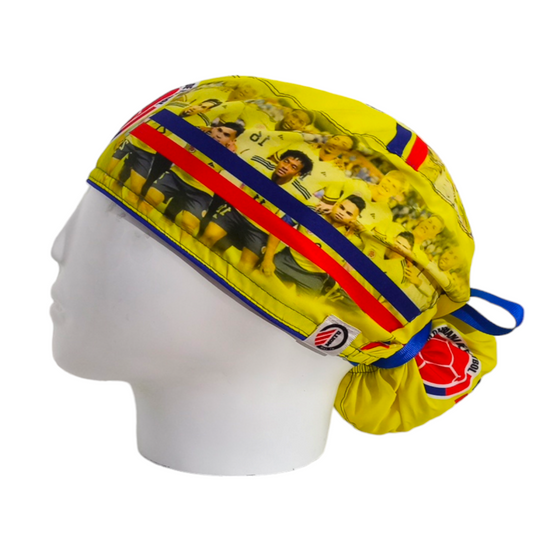 Gorro Quirúrgico Mujer y Portacarnet Selección Colombia - gorro antifluido para mujer Doctools - foto 1