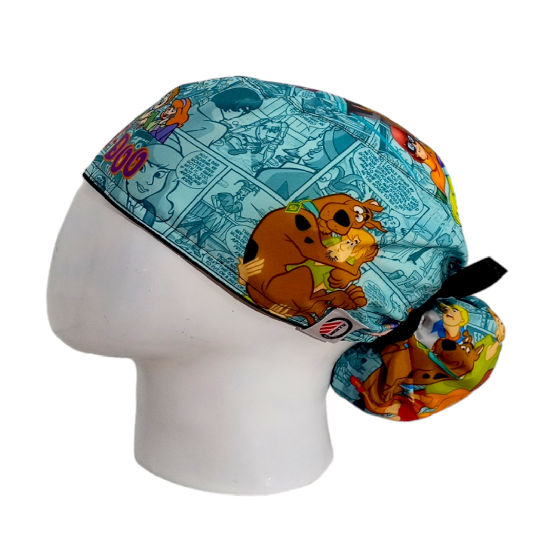 Gorro Quirúrgico Mujer y Portacarnet Scooby Doo Azul - gorro antifluido para mujer Doctools - foto 1