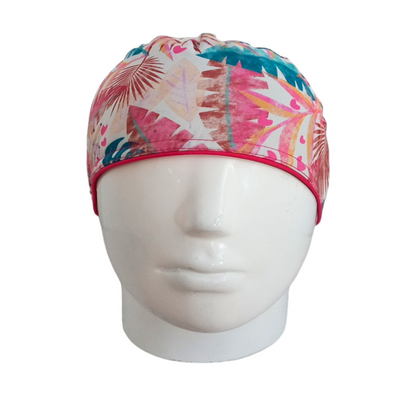Gorro Quirúrgico Mujer y Portacarnet Naturaleza Rosa - gorro antifluido para mujer Doctools - foto 3