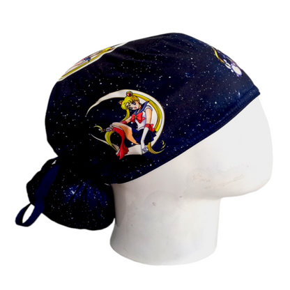 Gorro Quirúrgico Mujer y Portacarnet Sailor Moon Azul Turquesa - gorro antifluido para mujer Doctools - foto 2