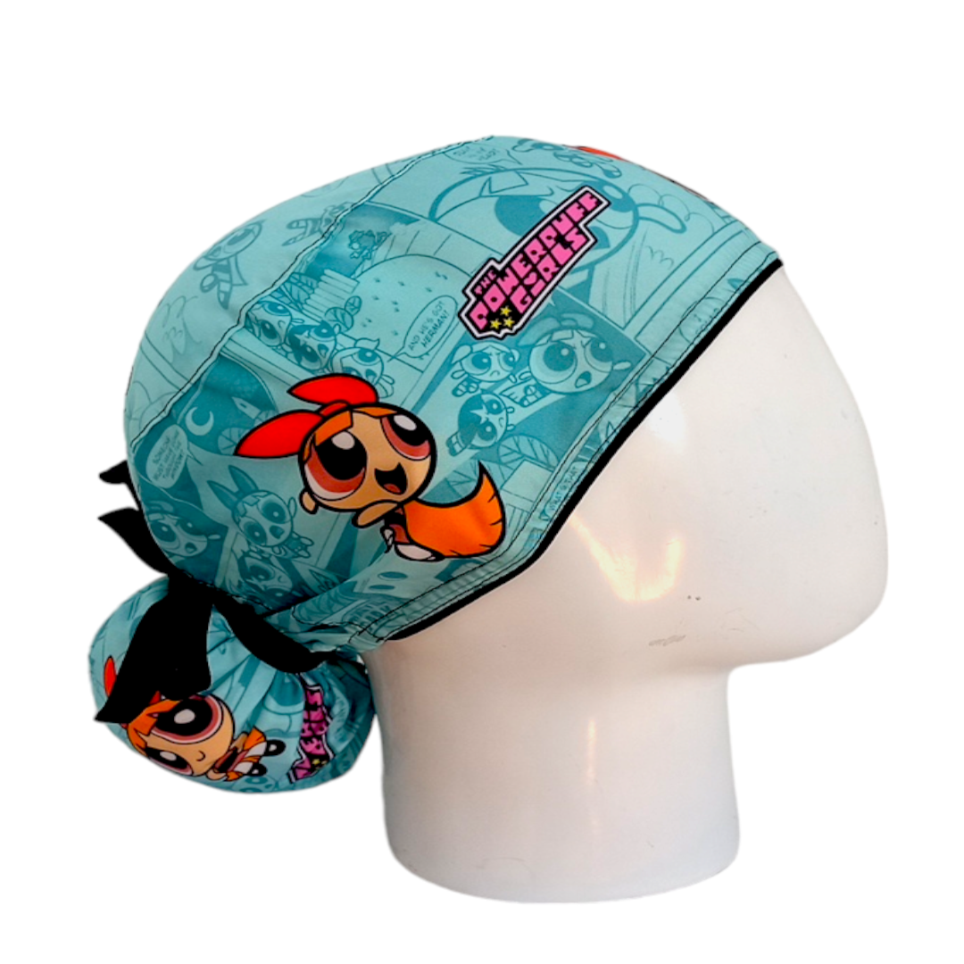 Gorro Quirúrgico Mujer y Portacarnet Bombón Chicas Superpoderosas Menta - gorro antifluido para mujer Doctools - foto 2