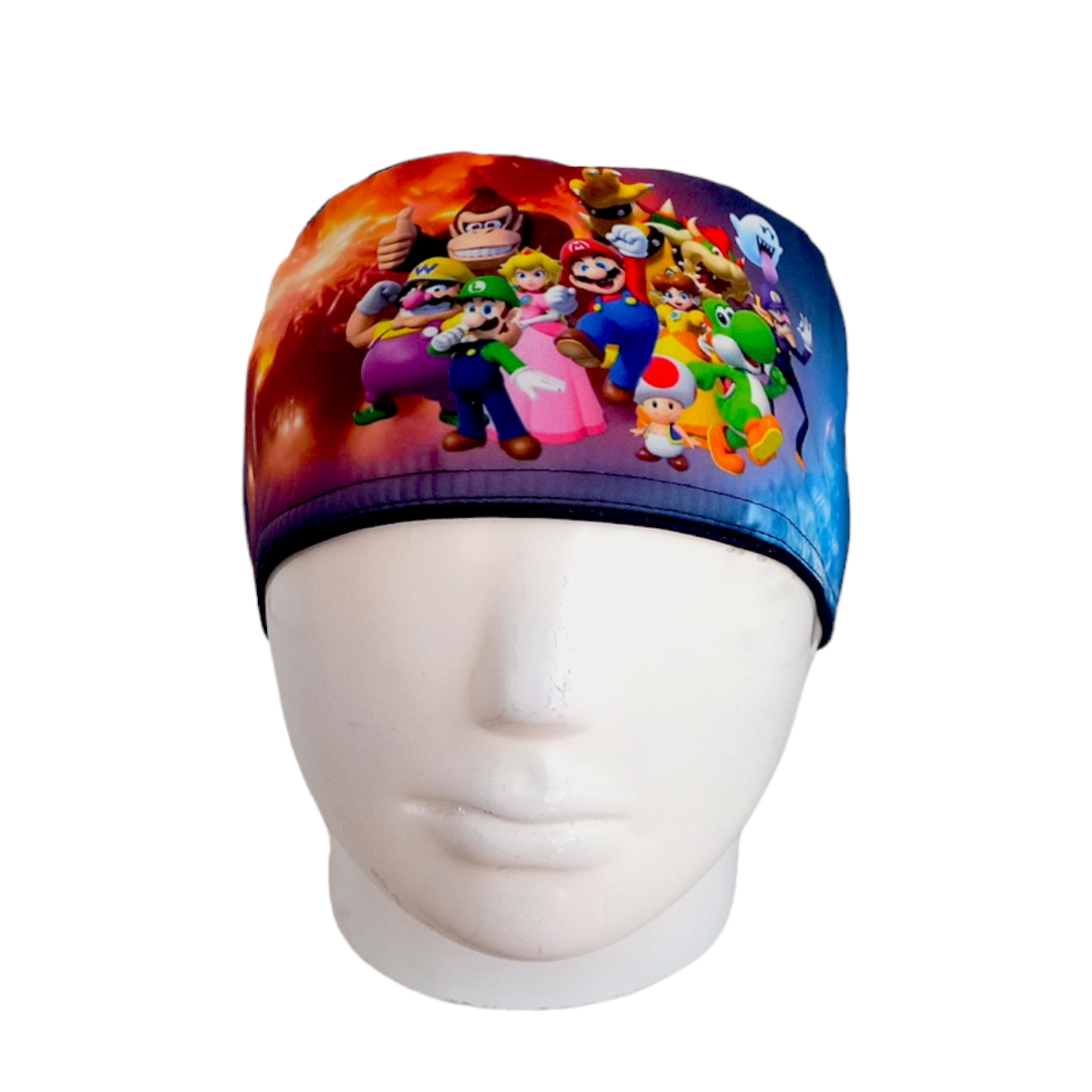 Gorro Quirúrgico Mujer y Portacarnet Mario y Sus Amigos - gorro antifluido para mujer Doctools - foto 3