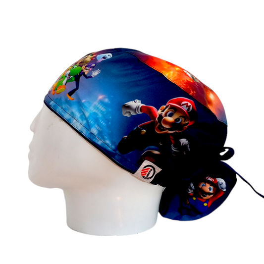 Gorro Quirúrgico Mujer y Portacarnet Mario y Sus Amigos - gorro antifluido para mujer Doctools - foto 1