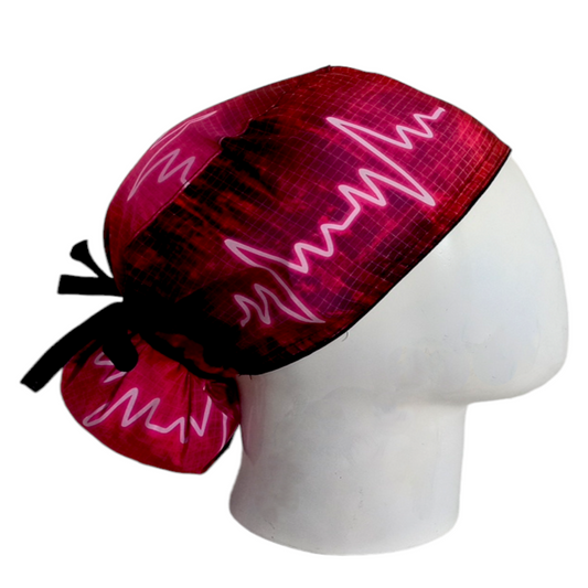 Gorro Quirúrgico Mujer y Portacarnet Latido Vinotinto - gorro antifluido para mujer Doctools - foto 2