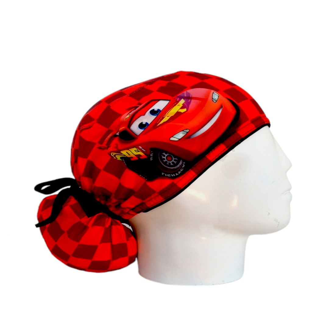 Gorro Quirúrgico Mujer y Portacarnet Cars - gorro antifluido para mujer Doctools - foto 2