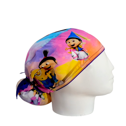 Gorro Quirúrgico Mujer y Portacarnet Agnes Rosa Mi Villano Favorito - gorro antifluido para mujer Doctools - foto 2