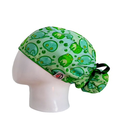 Gorro Quirúrgico Mujer y Portacarnet Sapitos - gorro antifluido para mujer Doctools - foto 1