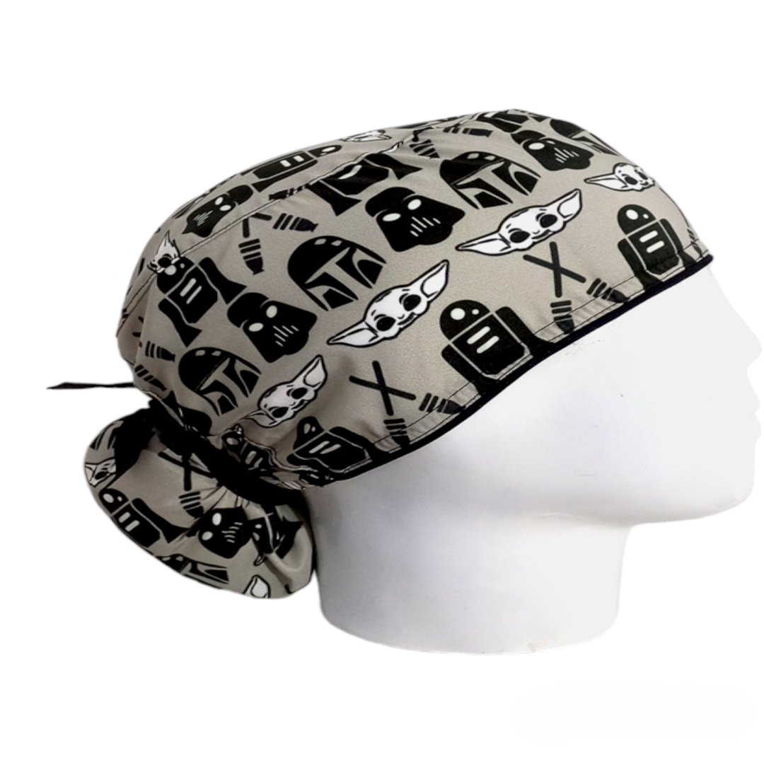 Gorro Quirúrgico Mujer y Portacarnet Star Wars Gris - gorro antifluido para mujer Doctools - foto 2