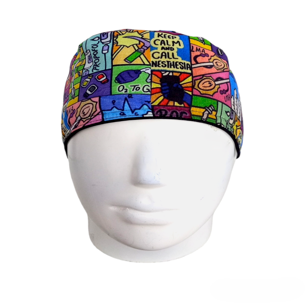 Gorro Quirúrgico Mujer y Portacarnet Anestesiología Rock - gorro antifluido para mujer Doctools - foto 3