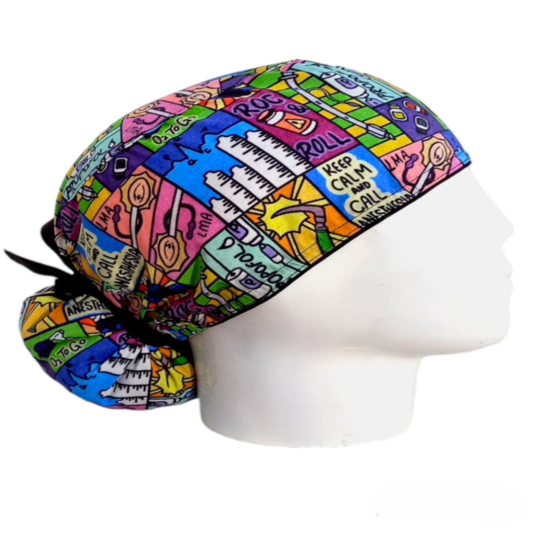 Gorro Quirúrgico Mujer y Portacarnet Anestesiología Rock - gorro antifluido para mujer Doctools - foto 2