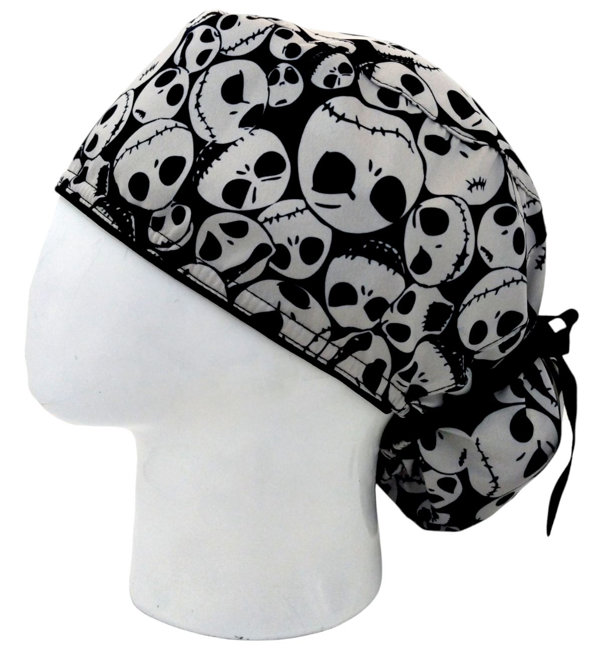 Gorro Quirúrgico Mujer y Portacarnet Jack Negro Halloween - gorro antifluido para mujer Doctools - foto 1