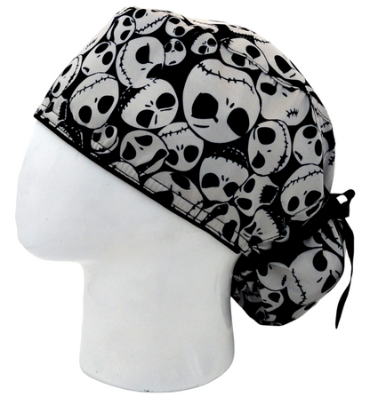 Gorro Quirúrgico Mujer y Portacarnet Jack Negro Halloween - gorro antifluido para mujer Doctools - foto 1