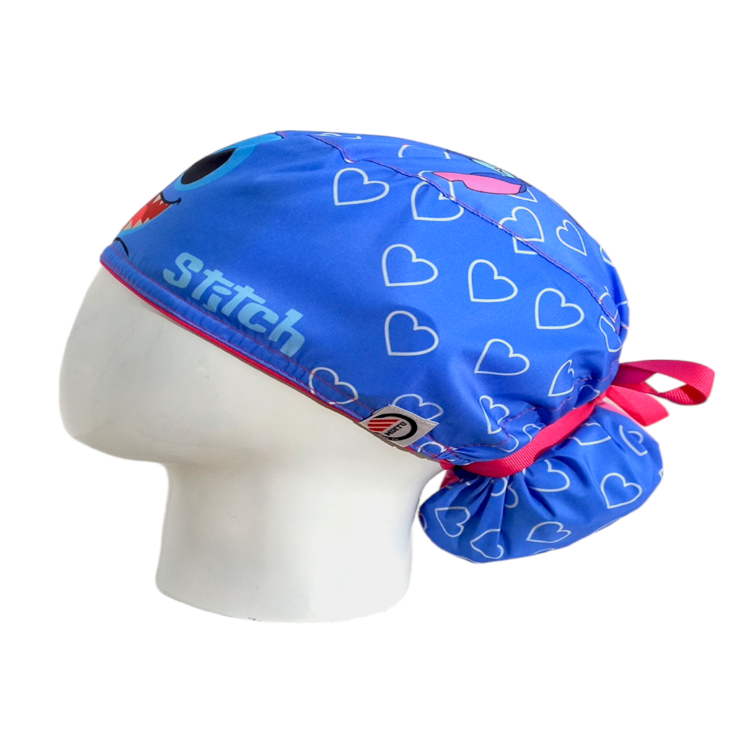 Gorro Quirúrgico Mujer y Portacarnet Stitch Ángel - gorro antifluido para mujer Doctools - foto 1