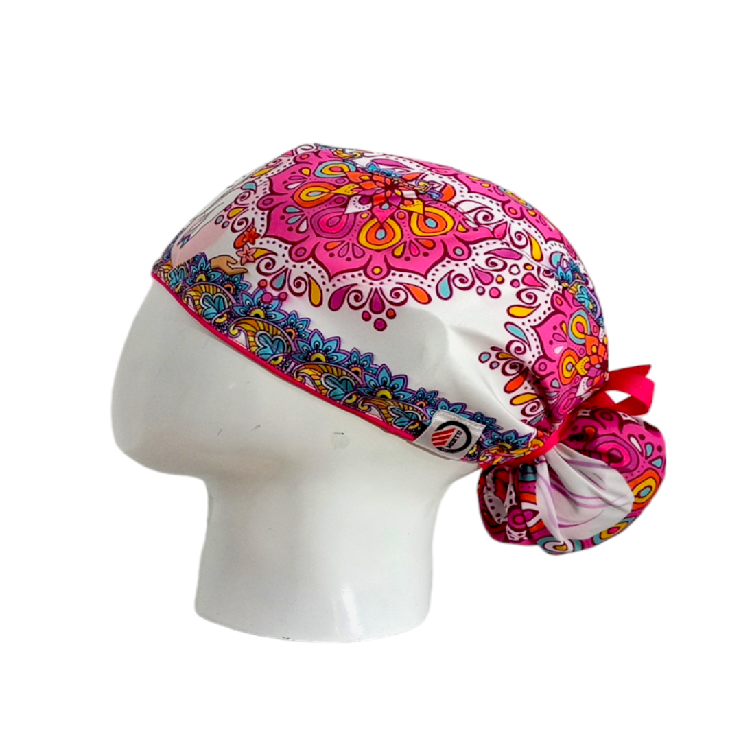 Gorro Quirúrgico Mujer y Portacarnet Belleza Mandalas - gorro antifluido para mujer Doctools - foto 1