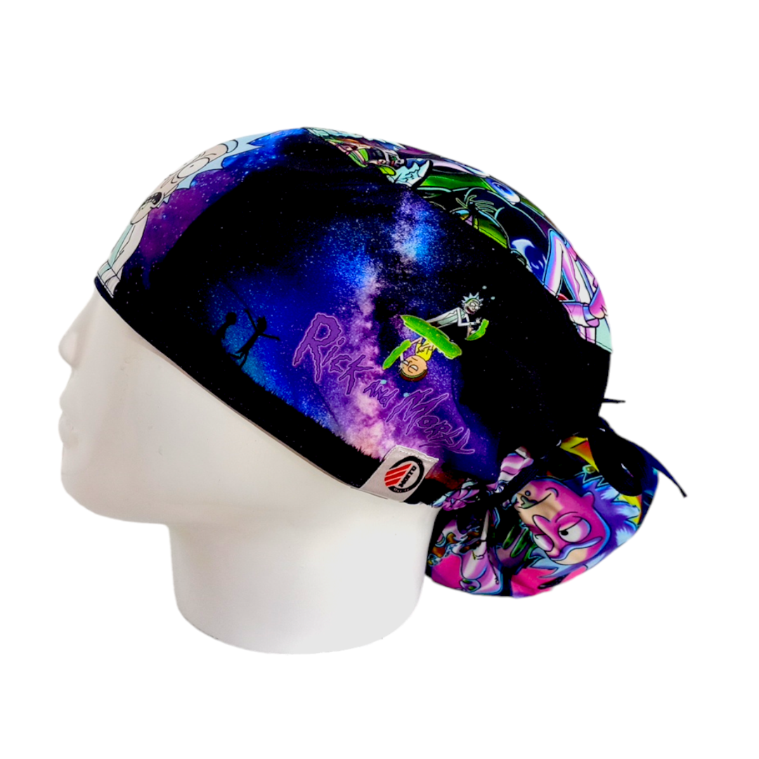 Gorro Quirúrgico Mujer y Portacarnet Rick y Morty Morado - gorro antifluido para mujer Doctools - foto 1