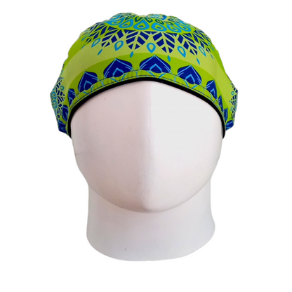 Gorro Quirúrgico Mujer y Portacarnet Mandalas Verde - gorro antifluido para mujer Doctools - foto 3
