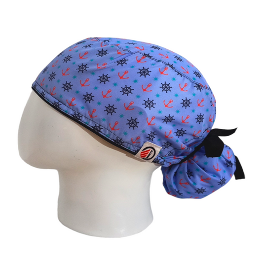 Gorro Quirúrgico Mujer y Portacarnet Marino Azul - gorro antifluido para mujer Doctools - foto 1