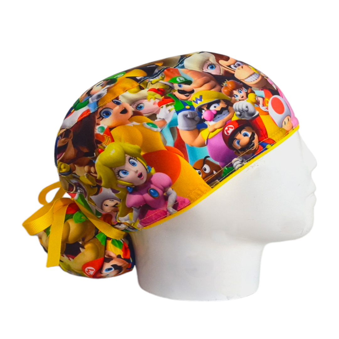Gorro Quirúrgico Mujer y Portacarnet Mario Amarillo - gorro antifluido para mujer Doctools - foto 2