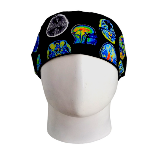 Gorro Quirúrgico Mujer y Portacarnet Resonancia Cerebral - gorro antifluido para mujer Doctools - foto 2