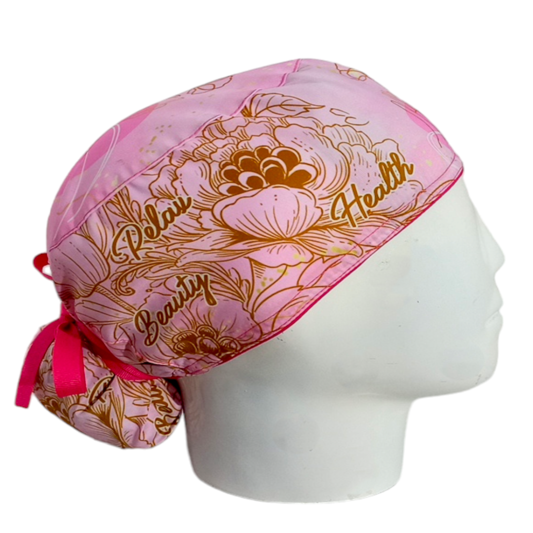 Gorro Quirúrgico Mujer y Portacarnet Belleza Rosa - gorro antifluido para mujer Doctools - foto 2