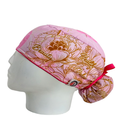 Gorro Quirúrgico Mujer y Portacarnet Belleza Rosa - gorro antifluido para mujer Doctools - foto 1