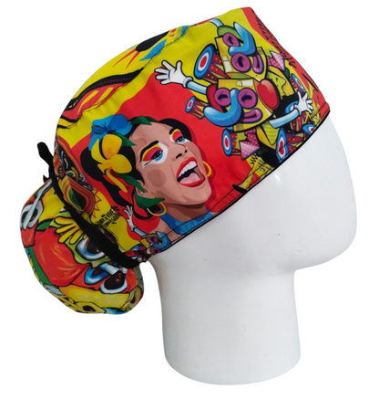 Gorro Quirúrgico Mujer y Portacarnet Máscaras de Carnaval - gorro antifluido para mujer Doctools - foto 2