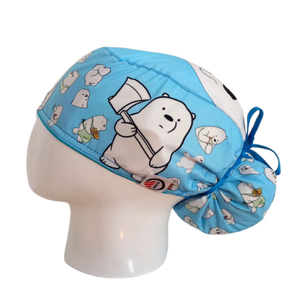 Gorro Quirúrgico Mujer y Portacarnet Polar Azul Claro - gorro antifluido para mujer Doctools - foto 1