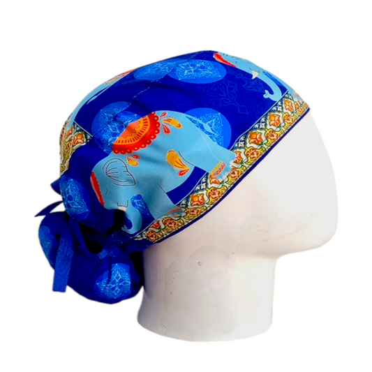 Gorro Quirúrgico Mujer y Portacarnet Elefante Hindú - gorro antifluido para mujer Doctools - foto 2