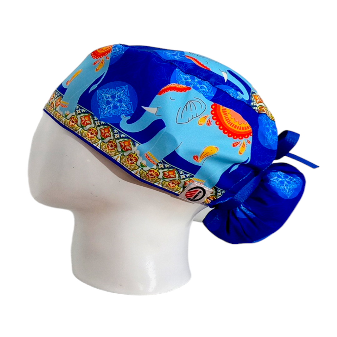 Gorro Quirúrgico Mujer y Portacarnet Elefante Hindú - gorro antifluido para mujer Doctools - foto 1