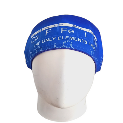Gorro Quirúrgico Mujer y Portacarnet Cafeína Azul - gorro antifluido para mujer Doctools - foto 3