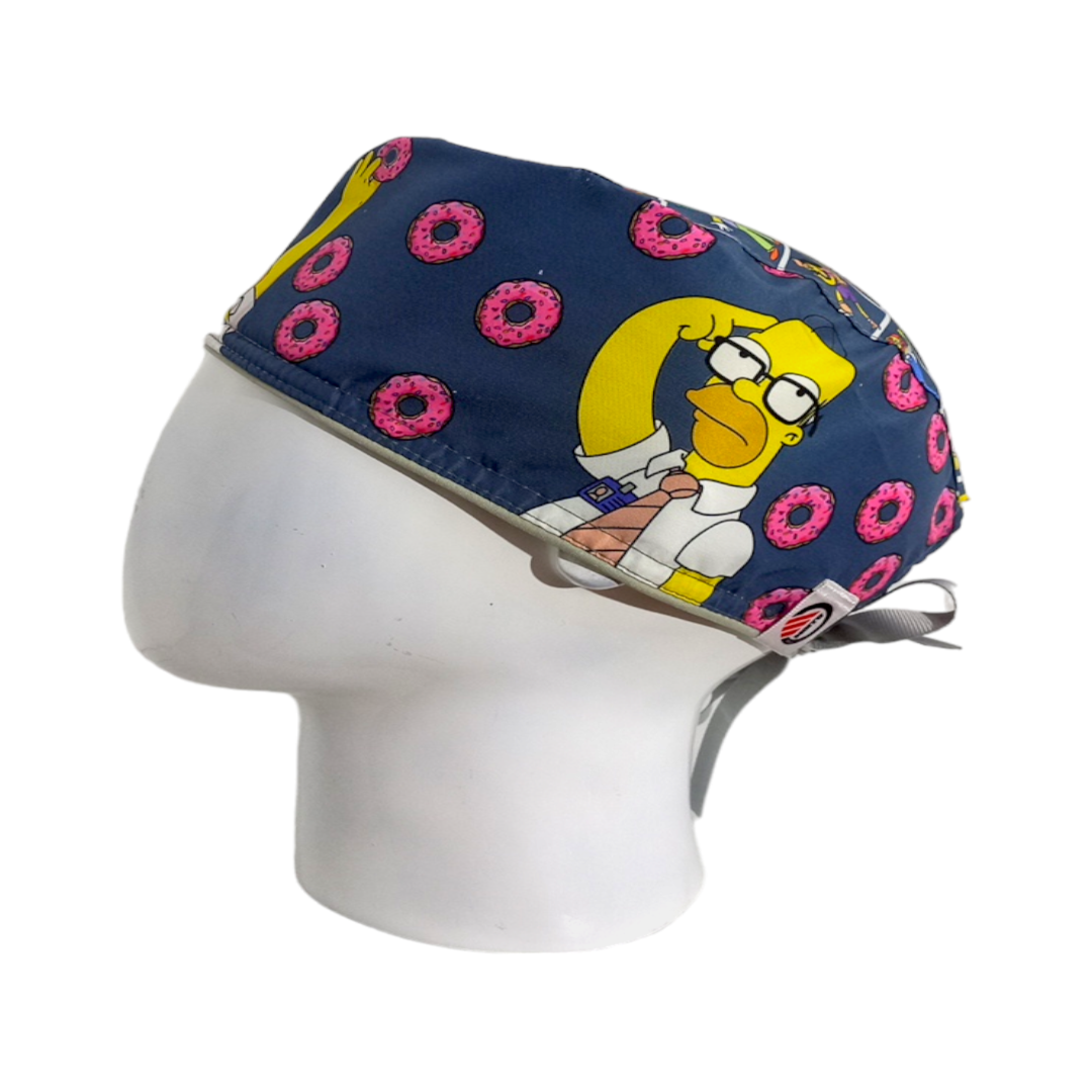 Gorro Quirúrgico Mujer y Portacarnet Homero Gris Oscuro - gorro antifluido para mujer Doctools - foto 1