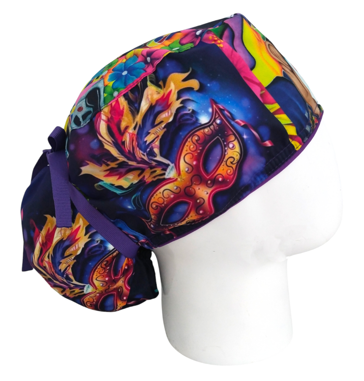 Gorro Quirúrgico Mujer y Portacarnet Carnaval Momo - gorro antifluido para mujer Doctools - foto 2