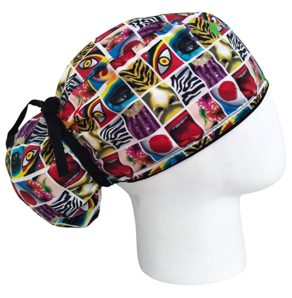 Gorro Quirúrgico Mujer y Portacarnet Carnaval Gran Congo - gorro antifluido para mujer Doctools - foto 2