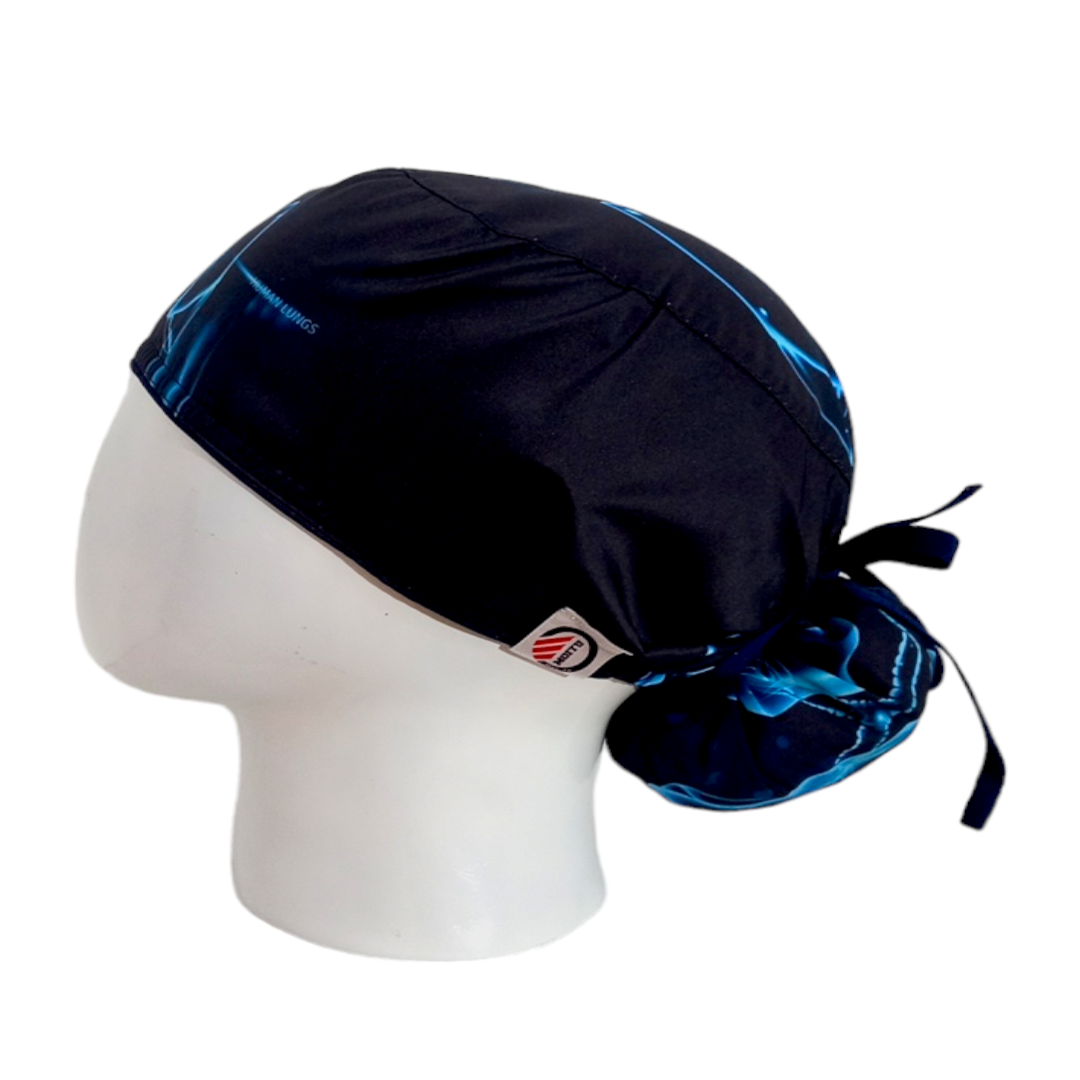 Gorro Quirúrgico Mujer y Portacarnet Pulmones - gorro antifluido para mujer Doctools - foto 1