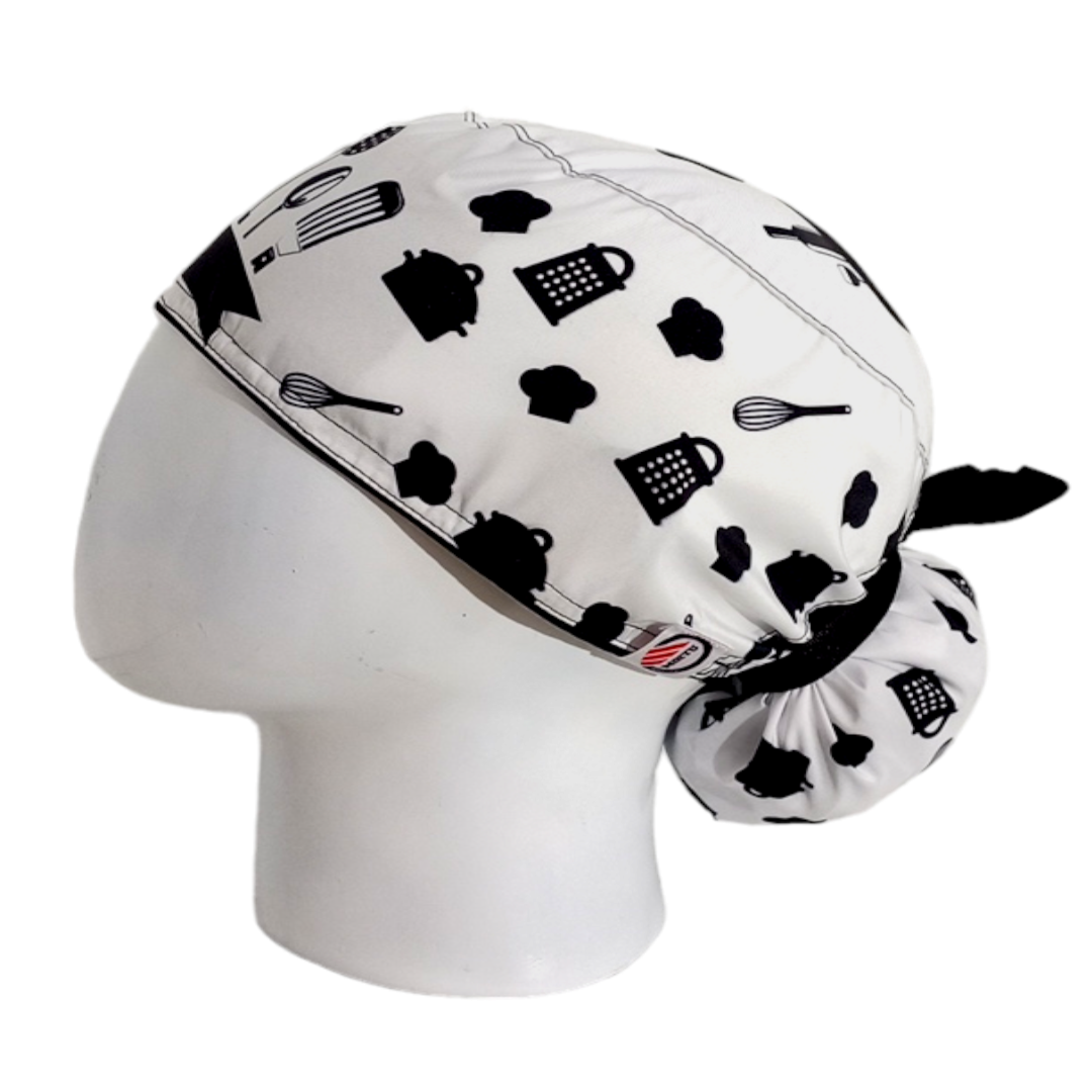 Gorro Quirúrgico Mujer y Portacarnet Cocina Blanco - gorro antifluido para mujer Doctools - foto 1