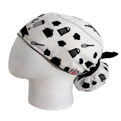 Gorro Quirúrgico Mujer y Portacarnet Cocina Blanco - gorro antifluido para mujer Doctools - foto 1