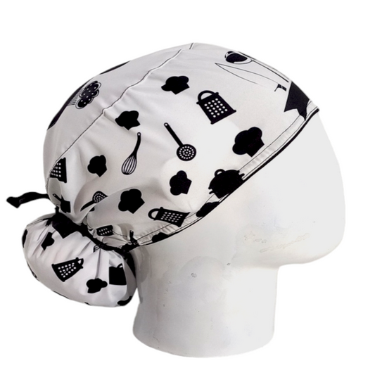 Gorro Quirúrgico Mujer y Portacarnet Cocina Blanco - gorro antifluido para mujer Doctools - foto 2