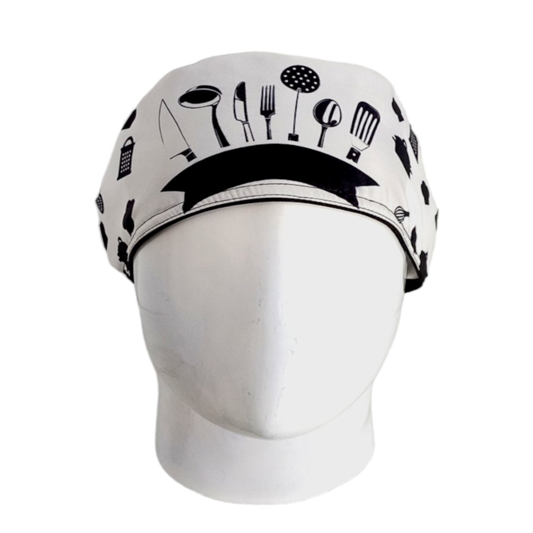 Gorro Quirúrgico Mujer y Portacarnet Cocina Blanco - gorro antifluido para mujer Doctools - foto 3