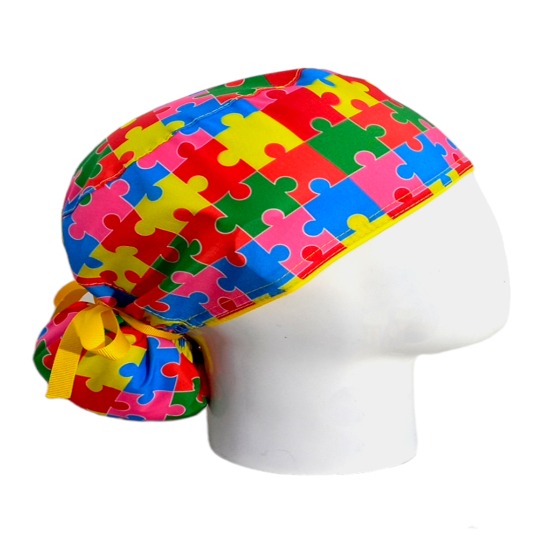 Gorro Quirúrgico Mujer y Portacarnet Rompecabezas - gorro antifluido para mujer Doctools - foto 2