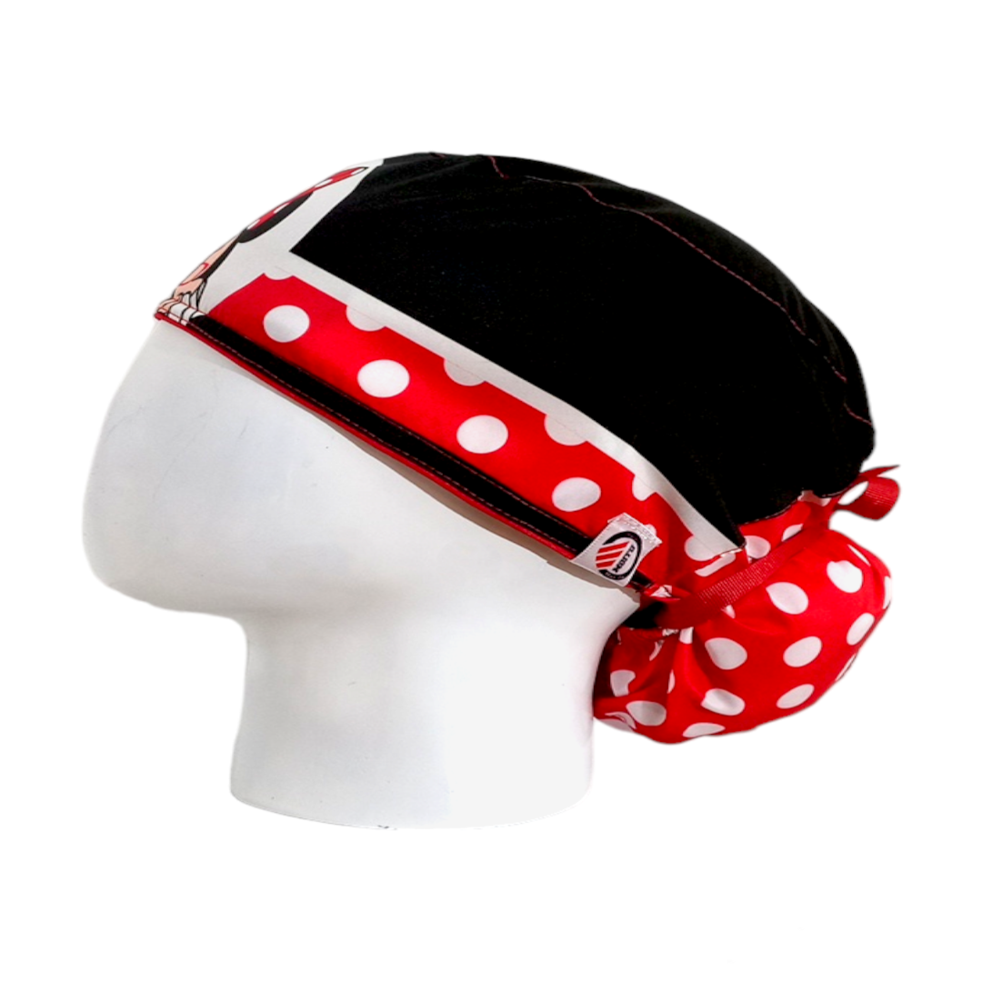 Gorro Quirúrgico Mujer y Portacarnet Minnie Roja - gorro antifluido para mujer Doctools - foto 1
